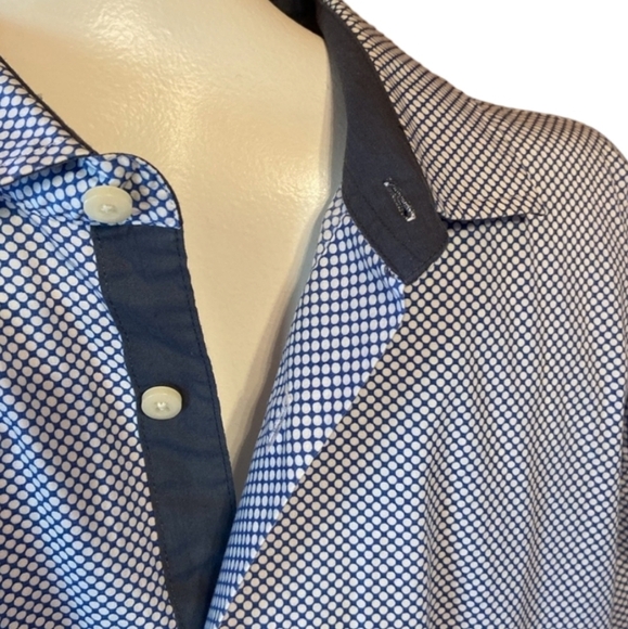 EUC Mens Tallia Dress Shirt Size XL/17 1/2 Purple/White/Blue Long Sleeve Cuffed - Picture 3 of 7